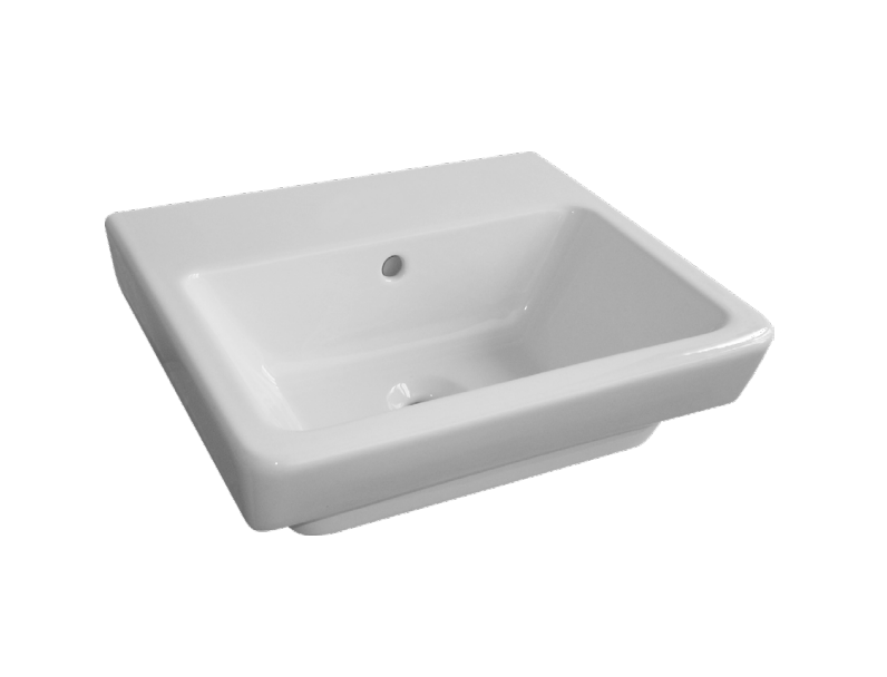 450*390*170mm Quado Ceramic Rectangular Wall Basin With Waste