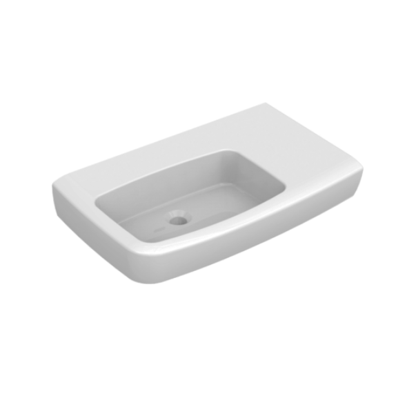 750*430*120mm Lucca Ceramic No Taphole Wall Basin With Waste