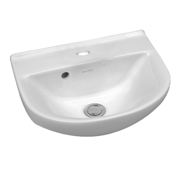 410*325*185mm Windsor Ceramic 1 Taphole Compact Wall Basin With Waste - HD reno