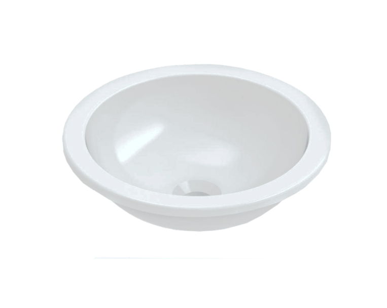360*360*125mm Emilia Ceramic Round Compact Vanity Basin With Waste - HD reno