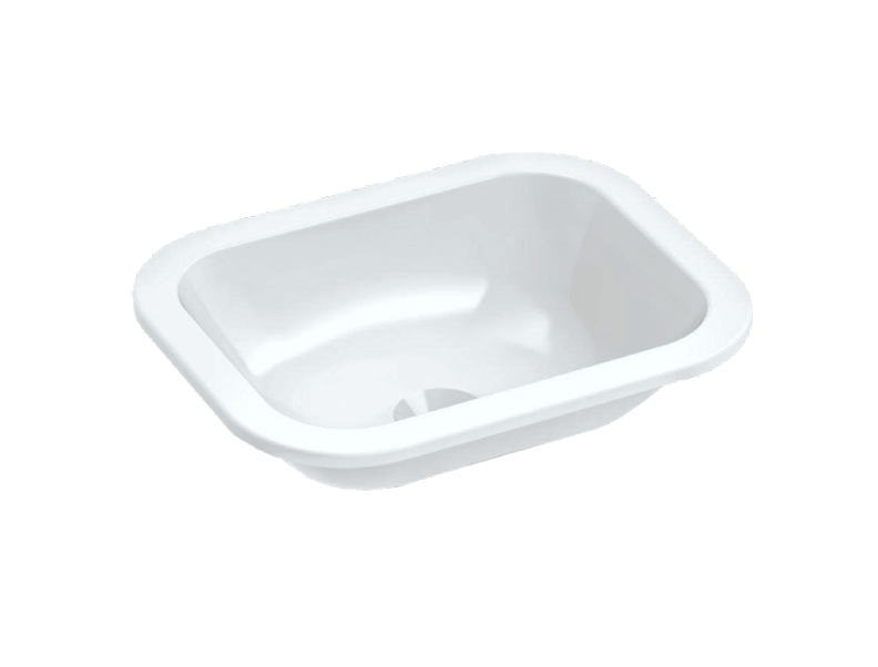 390*310*125mm Emilia Ceramic Rectangular Compact Vanity Basin With Waste - HD reno
