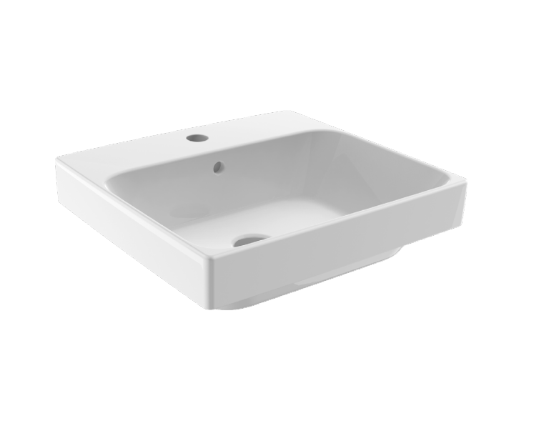 450*410*165mm Gemelli Ceramic Rectangular Semi-inset Basin With Waste - HD reno