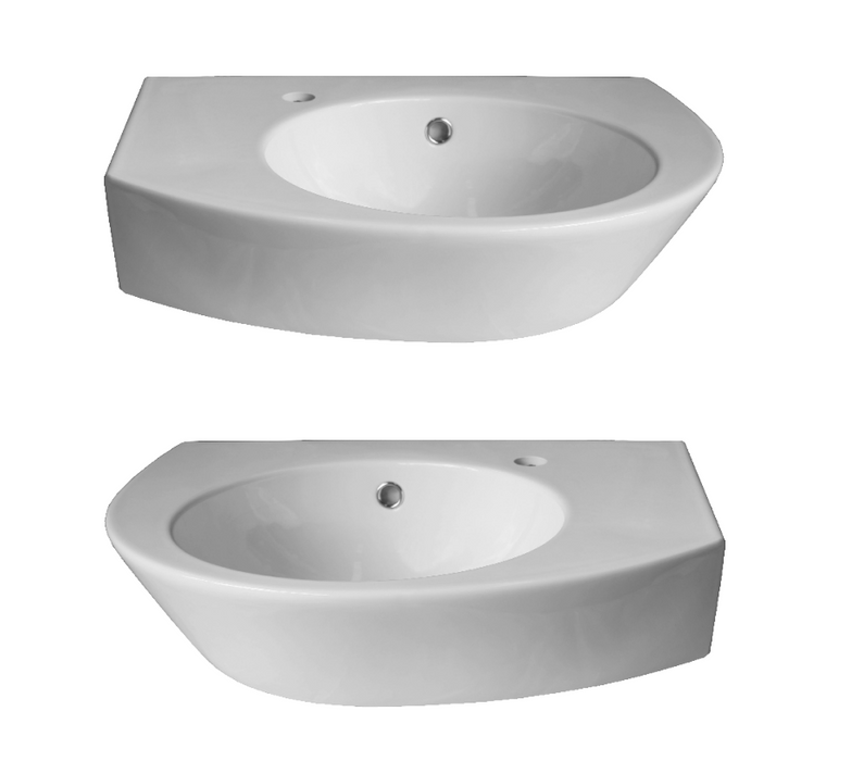 580*450*175mm Toledo Ceramic Wall Shelf Basin With Waste
