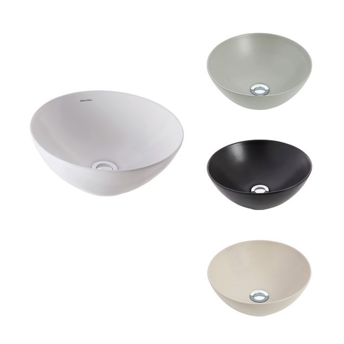 350*350*135mm Venezia Ceramic Round Countertop Bowl Basin With Waste - HD reno