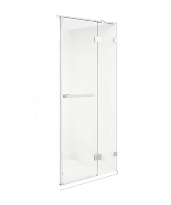 900-1200mm Barossa Chrome Toughened Glass WTW Pivot Frameless Shower Screens - HD reno