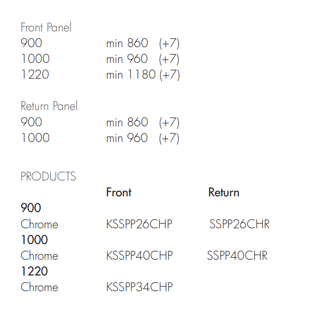 900-1200mm Barossa Chrome Toughened Glass WTW Pivot Frameless Shower Screens - HD reno