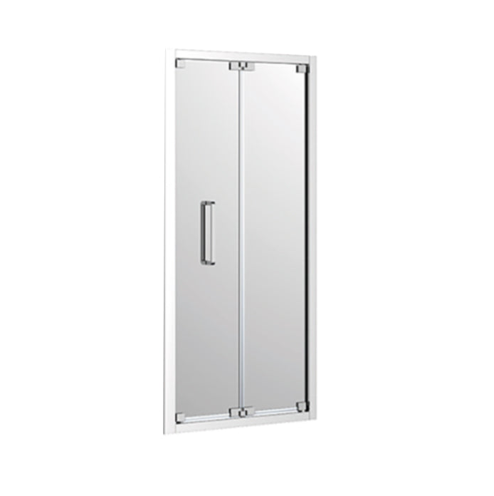 900-1000mm Corsica Chrome & Black Glass WTW Bi-fold Framed Shower Screens - HD reno