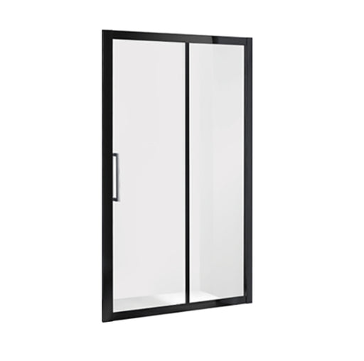 900-1500mm Corsica Chrome & Black Glass WTW Slider Framed Shower Screens - HD reno
