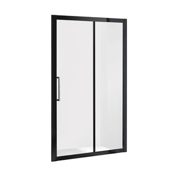 900-1500mm Corsica Chrome & Black Glass WTW Slider Framed Shower Screens - HD reno