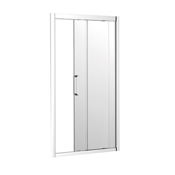 900-1500mm Corsica Chrome & Black Glass WTW Slider Framed Shower Screens - HD reno