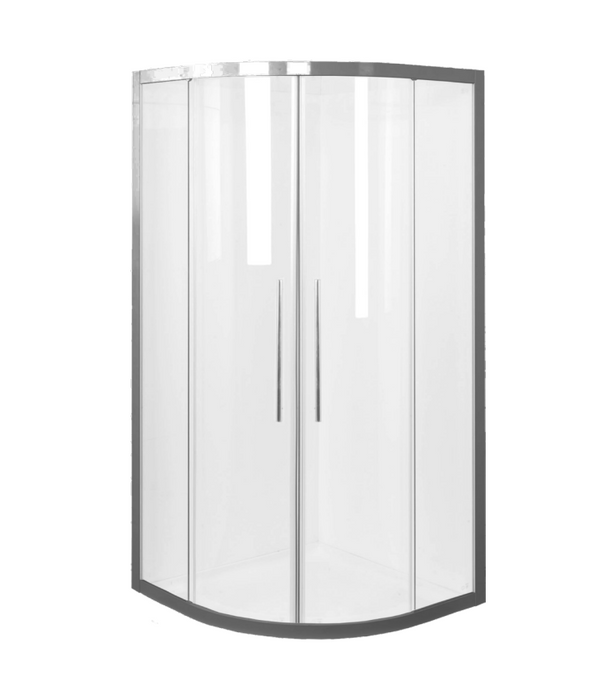914-1000mm Daintree Chrome Glass Curved Slider Framed Shower Screens - HD reno
