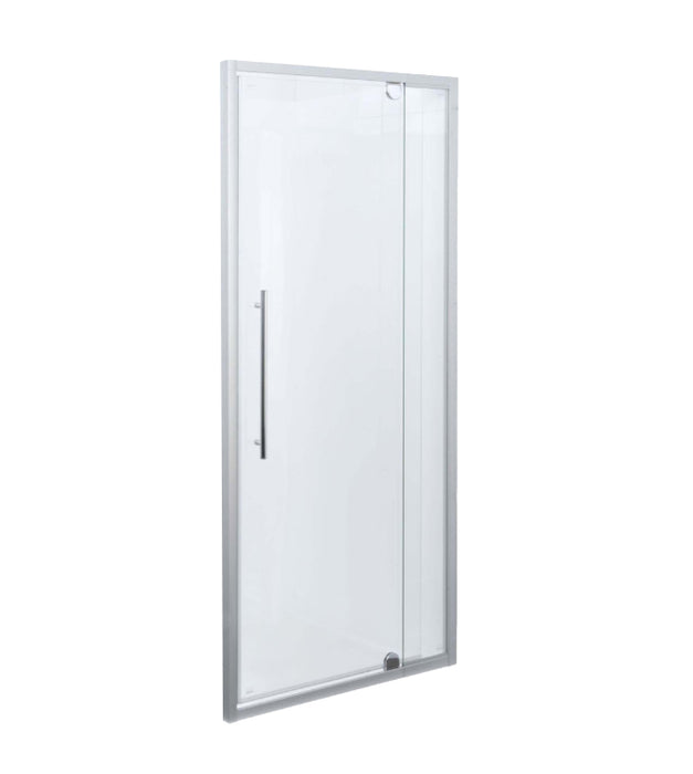 820-1500mm Marbletrend New Flinders Chrome & Black Glass WTW Pivot Shower Screens - HD reno