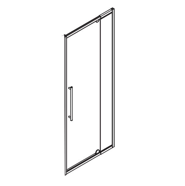 820-1500mm Marbletrend New Flinders Chrome & Black Glass WTW Pivot Shower Screens - HD reno