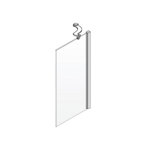 900-1200mm Marbletrend Flinders Tempered Glass Shower Panel - HD reno