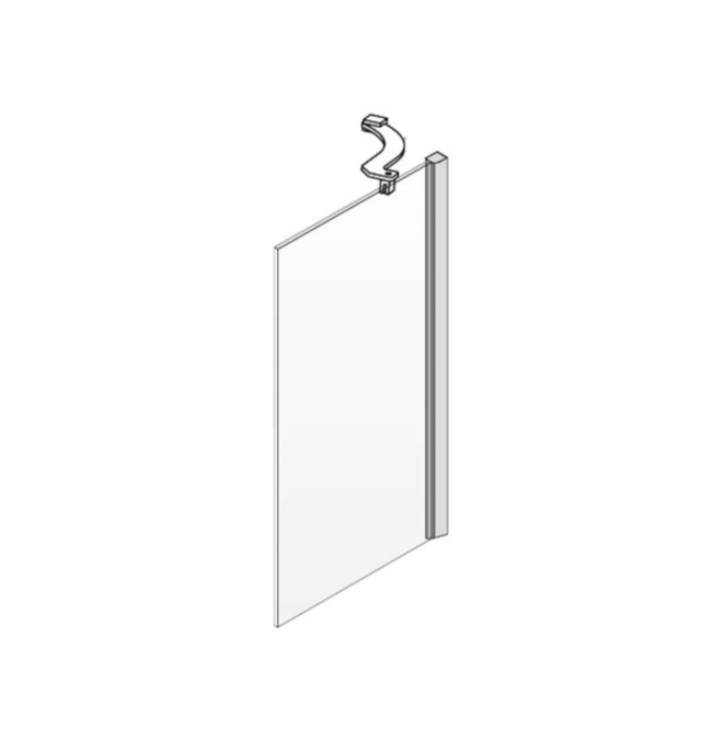 900-1200mm Marbletrend Flinders Tempered Glass Shower Panel - HD reno