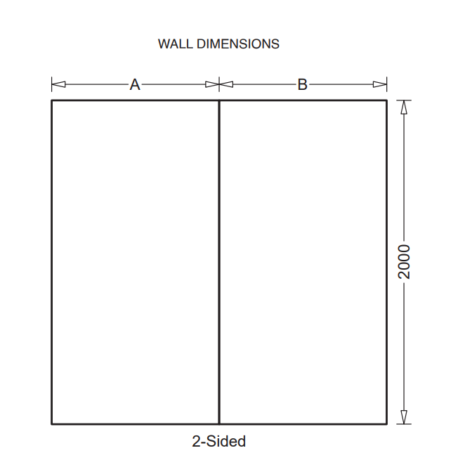 900-1000mm Kimberley White Acrylic 2-Sided Shower Wall - HD reno