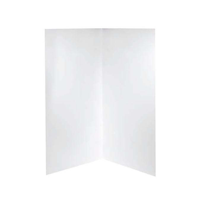 900-1000mm Kimberley White Acrylic 2-Sided Shower Wall - HD reno