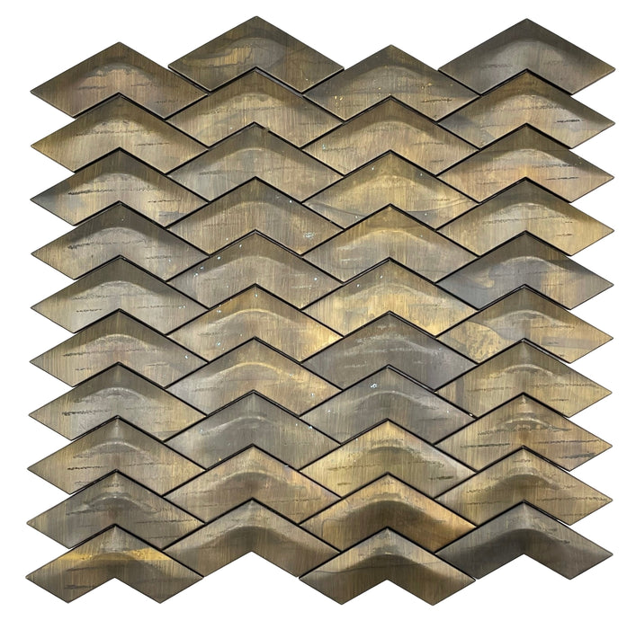 Antique Brass Chevron 3D
