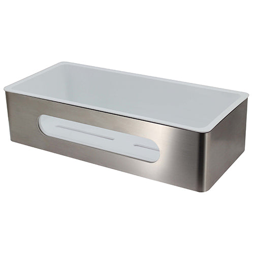 K002 Square Chrome Shower Basket with Removable Tray