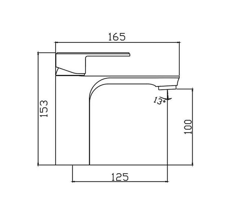 HC Bateau Brushed Nickel Rectangle Basin Mixer