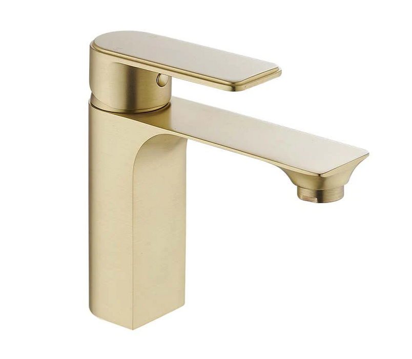HC Bateau Brushed Gold Rectangle Basin Mixer