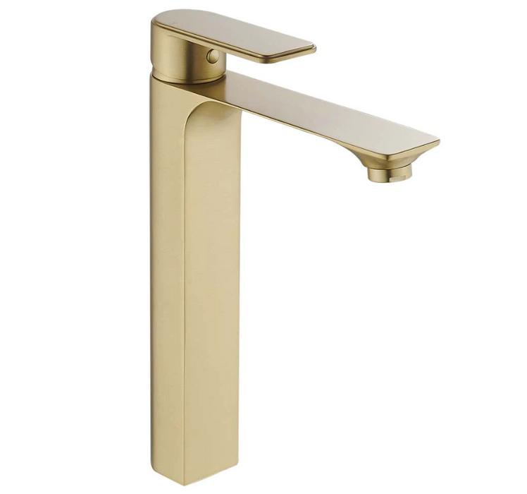 HC Bateau Brushed Gold Rectangle High Basin Mixer