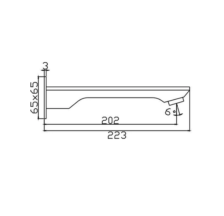 HC Bateau Brushed Nickel Rectangle Bath Outlet