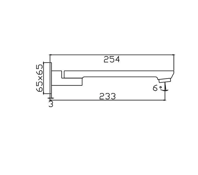 HC Bateau Brushed Nickel Rectangle Swivel Bath Outlet