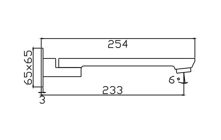 HC Bateau Brushed Gold Rectangle Swivel Bath Outlet