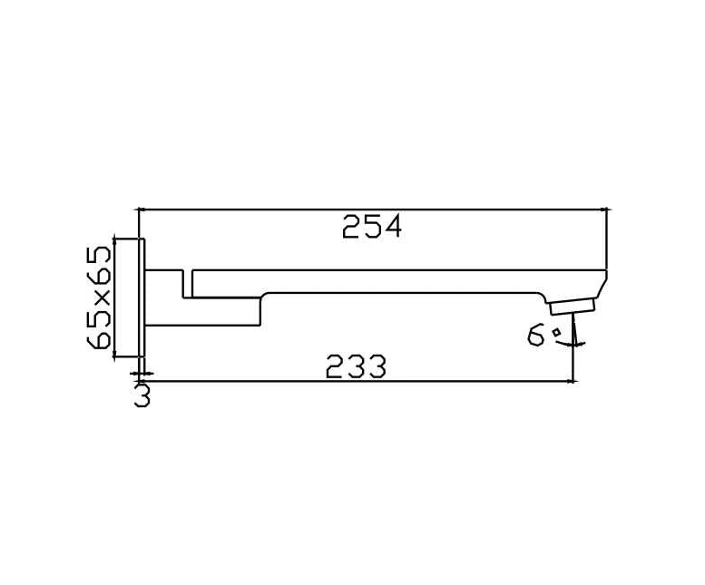 HC Bateau Brushed Gun Metal Rectangle Swivel Bath Outlet
