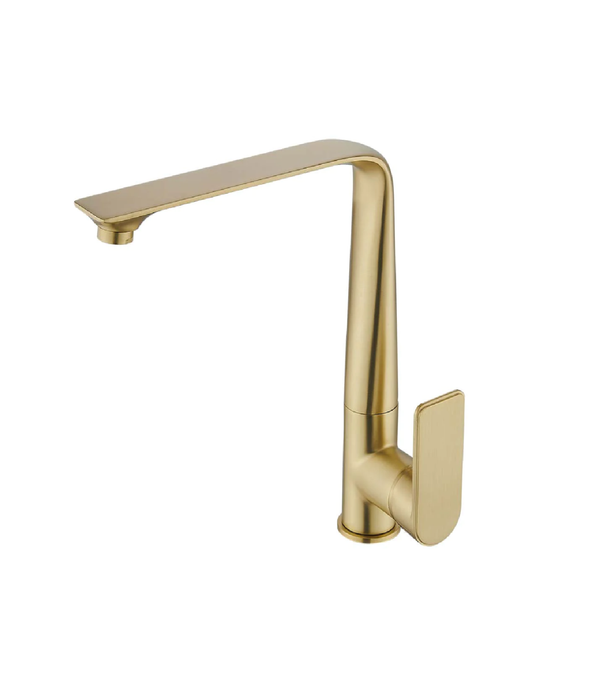 HC Bateau Brushed Gold Rectangle Sink Mixer