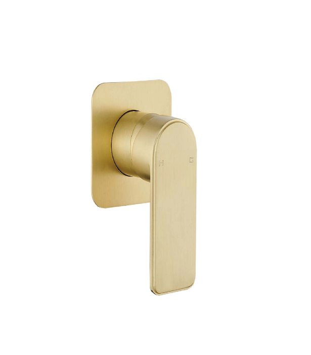 HC Bateau Brushed Gold Rectangle Wall Mixer
