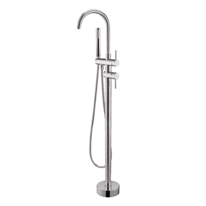 Aquaperla Chrome/Matt Black/Brushed Nickel/Gunmetal Grey/Brushed Gold Solid Brass With Handheld Shower Freestanding Bath Mixer - HD reno