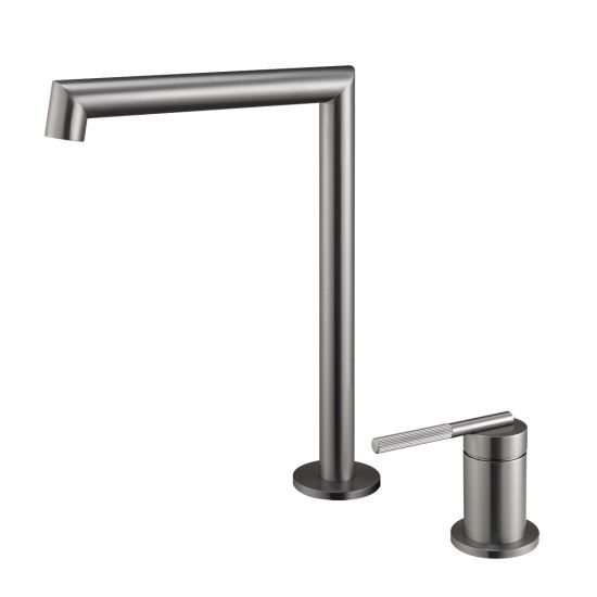CADDENCE Series Brushed Nickel Split Type Basin Mixer - HD reno