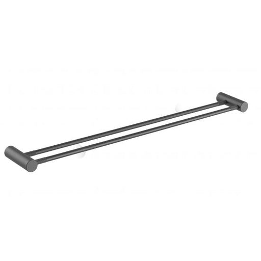 CADDENCE Series Brushed Gun Metal Grey Double Towel Rail 800mm - HD reno