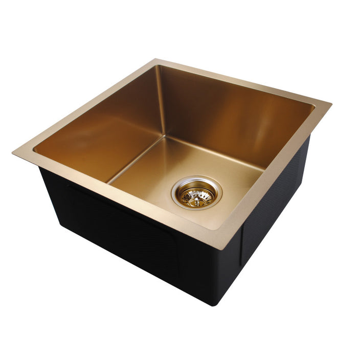 440x440x205mm ACA 304 Stainless Steel Round Corner Handmade Single Bowl Sink - HD reno