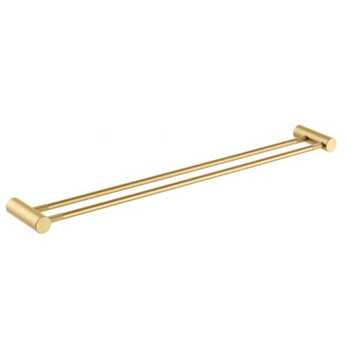 CADDENCE Series Brushed Yellow Gold Double Towel Rail 800mm - HD reno