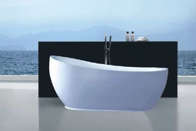 FS21 1800*900*800mm White Oval 12 Jets Acrylic Freestanding Spa Bathtub - HD reno