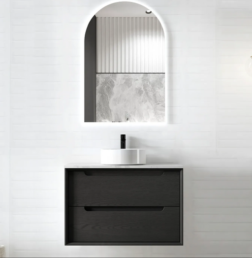 600-1500*460*550mm Byron Matte Black Bathroom Wall Hung Vanity - Cabinet Only and Ceramic / Stone Top - HD reno