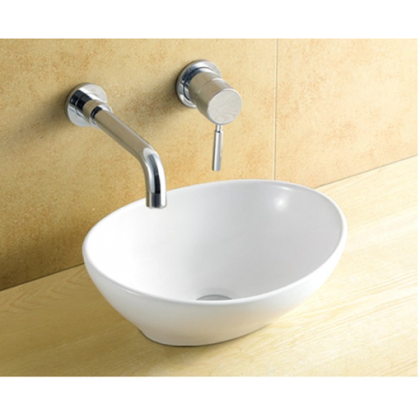 410*355*140mm SIMA Gloss White Ceramic Finishing Above Counter Basin 32mm No Overflow Waste Not Included With Basin