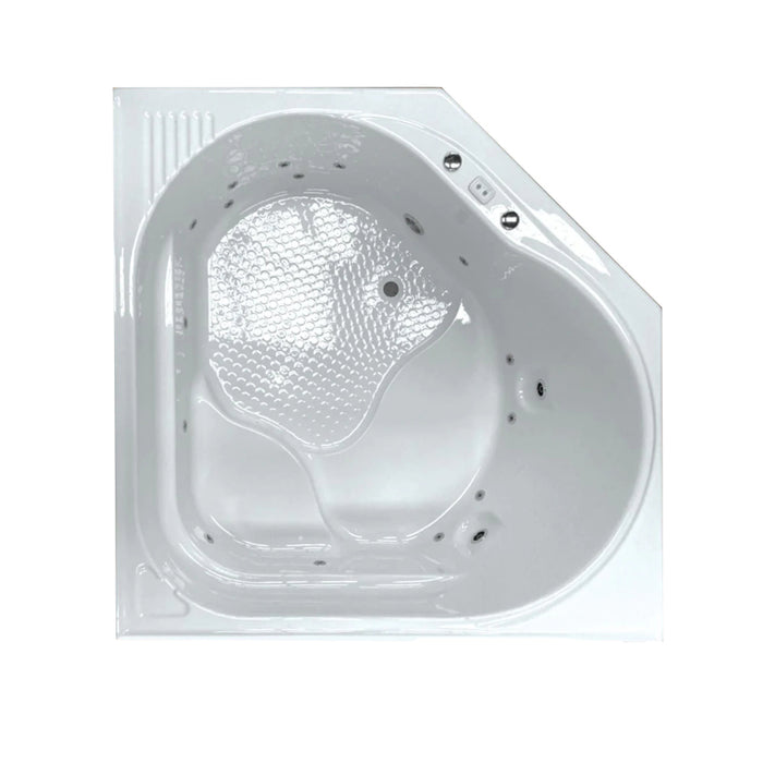 Barda 1480*1480*500mm Gloss White Acrylic 17 Jets Drop in Spa Bath Tub - HD reno