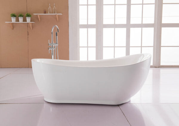 1700*800*820mm Bella Gloss White Acrylic Freestanding Bathtub - HD reno
