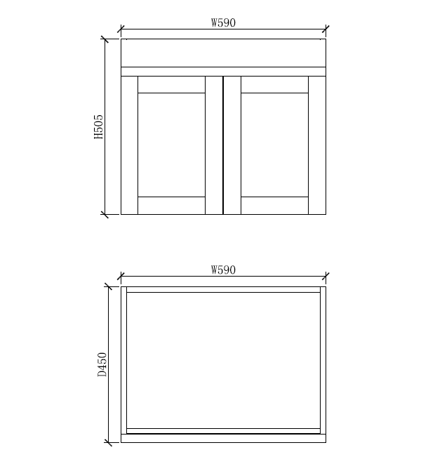 600-1500*450mm Concrete Grey Full Plywood Shaker Wall Hung Vanity With/Without Top - HD reno