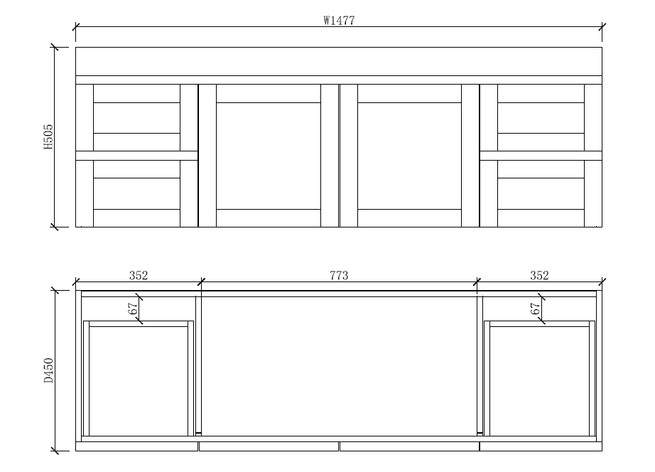 600-1500*450mm Concrete Grey Full Plywood Shaker Wall Hung Vanity With/Without Top - HD reno