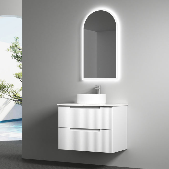600-1800*460*540mm Aulic Verona Mark II Matt White Wall Hung Fluted Vanity - HD reno