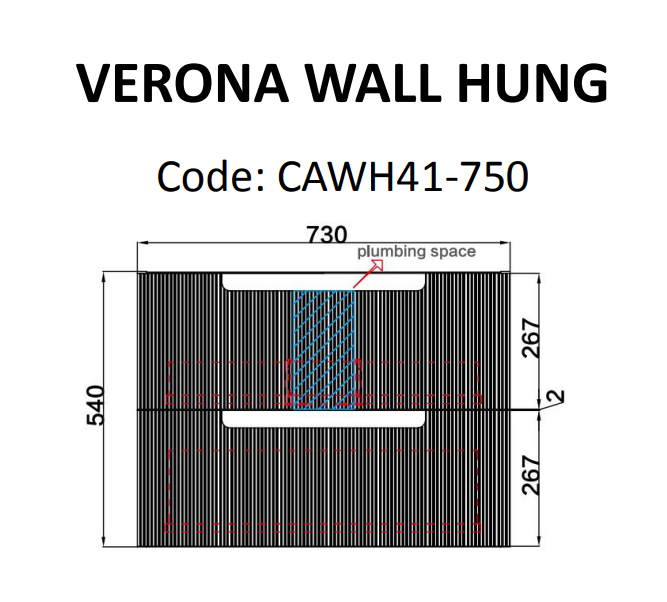 600-1800*460*540mm Aulic Verona Mark II Matt White Wall Hung Fluted Vanity - HD reno