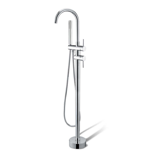 Aquaperla Chrome/Matt Black/Brushed Nickel/Gunmetal Grey/Brushed Gold Solid Brass With Handheld Shower Freestanding Bath Mixer - HD reno