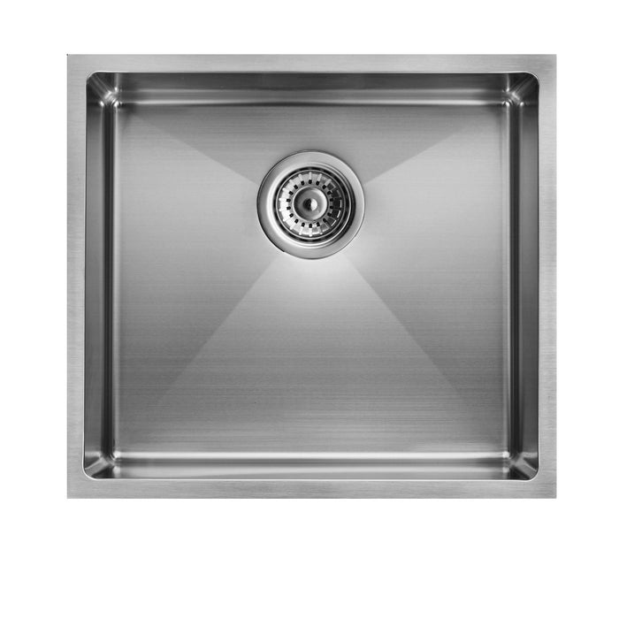 440x440x205mm ACA 304 Stainless Steel Round Corner Handmade Single Bowl Sink - HD reno