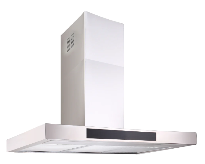 900mm T shape Canopy Rangehood with touch controls and Q series Motor
