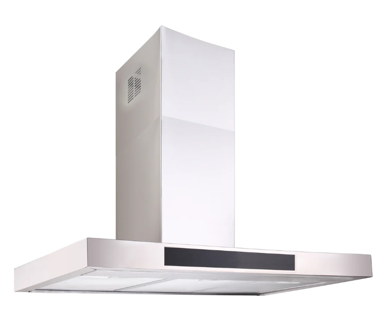 900mm Stainless Steel with Black Control Panel Canopy,LED Light Bar Rangehood